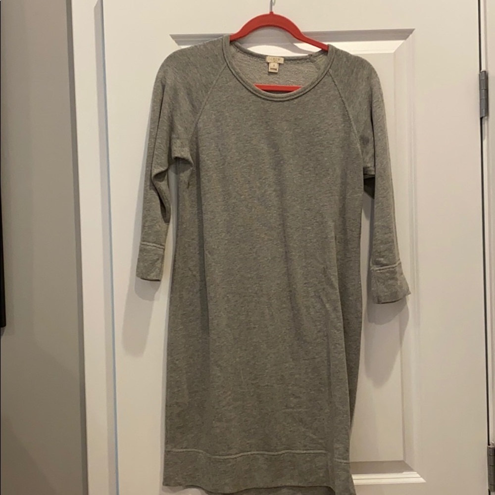 Jcrew grey sweatshirt dress size small.